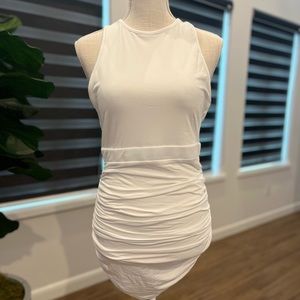 New white mini dress.
